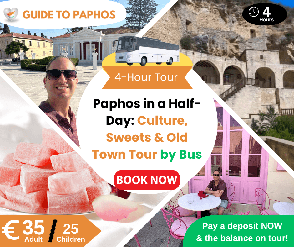 Paphos in a Half-Day: Culture, Sweets & Old Town Tour by Bus
