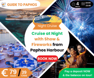 Ocean Vision Cruise at Night with Show & Fireworks from Paphos Harbour