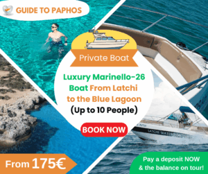 Luxury Marinello-26 Boat From Latchi to the Blue Lagoon (Up to 10 People)